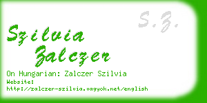 szilvia zalczer business card